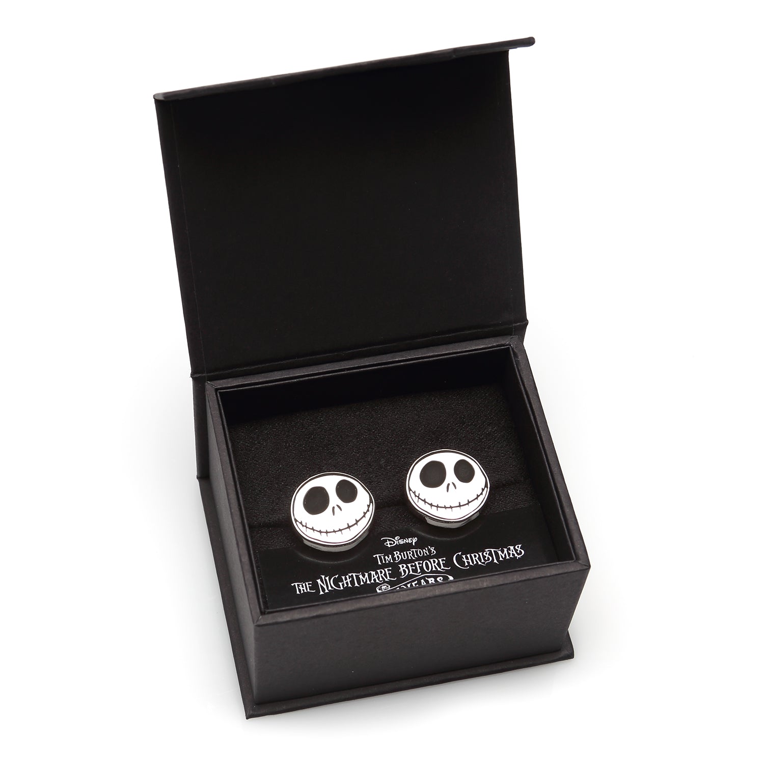 Jack Skellington Nightmare Before Christmas Cufflinks Silver Black - Image 4
