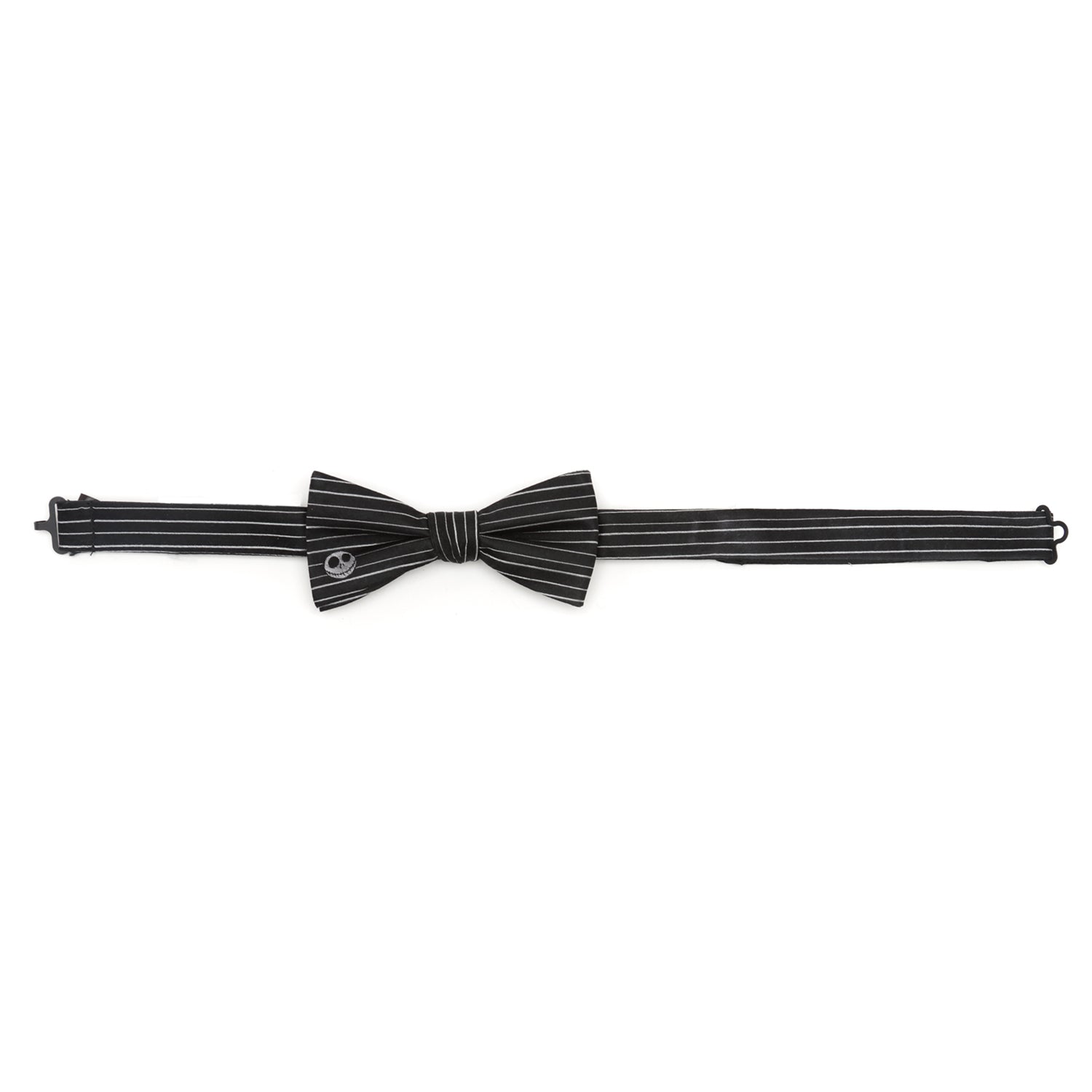 Disney Jack Skellington Pinstripe Silk Bow Tie Black and White