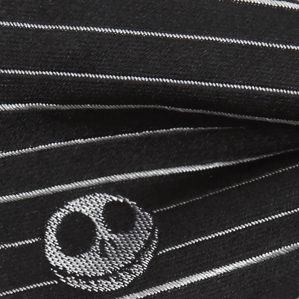 Disney Jack Skellington Pinstripe Silk Bow Tie Black and White