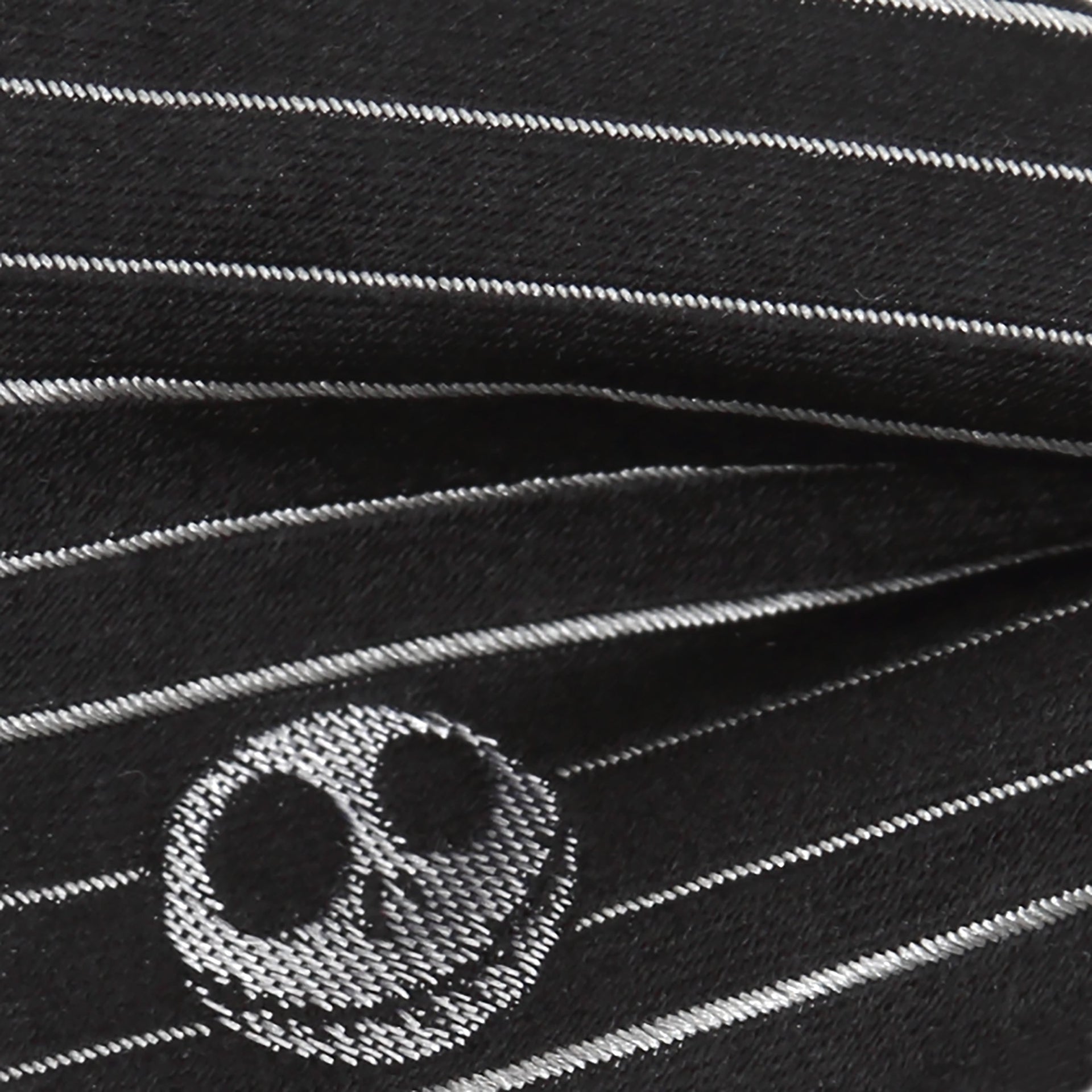 Disney Jack Skellington Pinstripe Silk Bow Tie Black and White