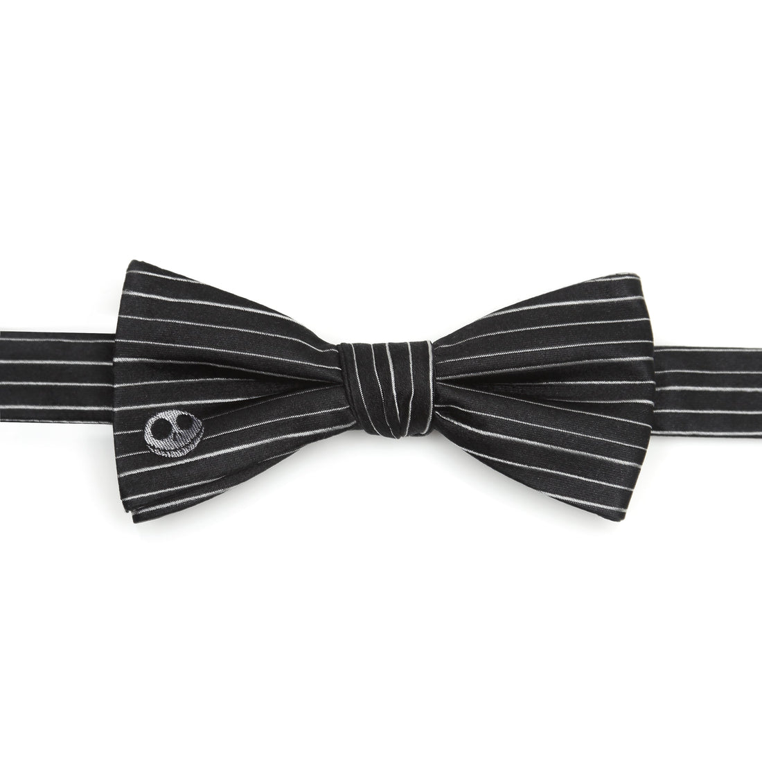 Disney Jack Skellington Pinstripe Silk Bow Tie Black and White