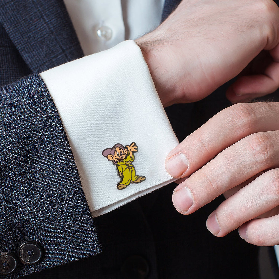 Disney Snow White Dopey and Doc Character Cufflinks - Image 2