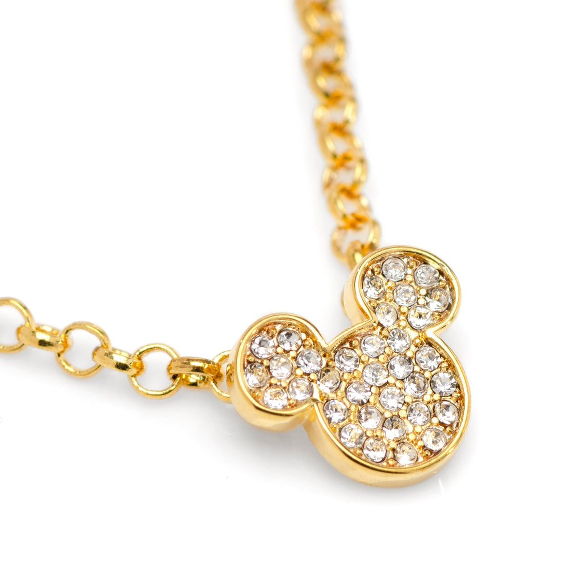 Disney Mickey Mouse Gold Crystal Chain Tie Bar - Image 4