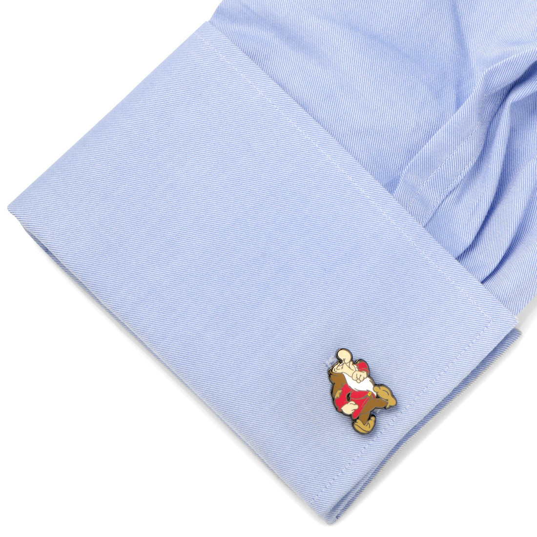 Disney Snow White Grumpy Dwarf Black Plated Enamel Cufflinks - Image 3