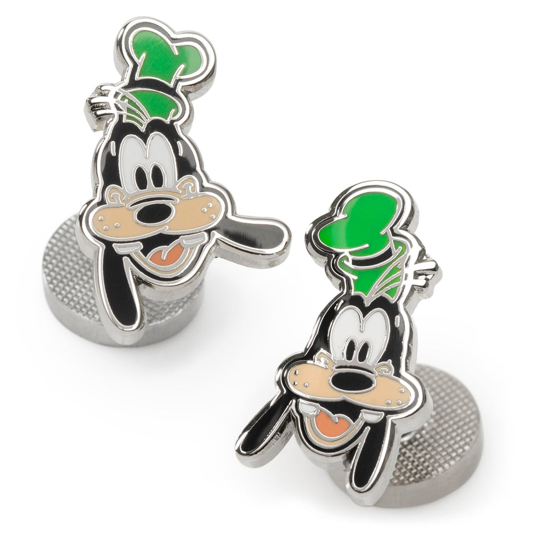 Disney Goofy Faces Enamel Cufflinks in Silver Plated Metal - Image 2