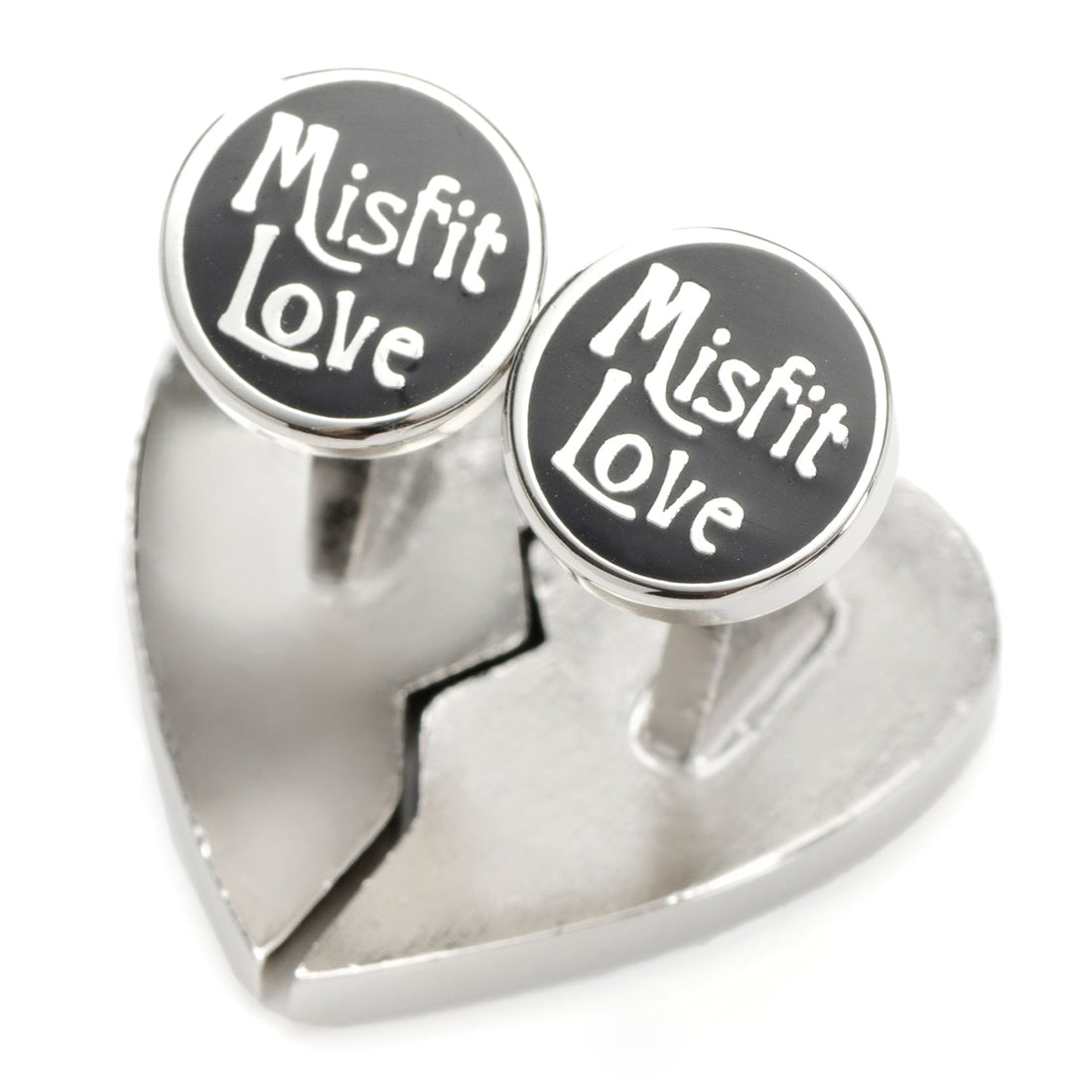 Disney Nightmare Before Christmas Jack & Sally Heart Cufflinks - Image 3