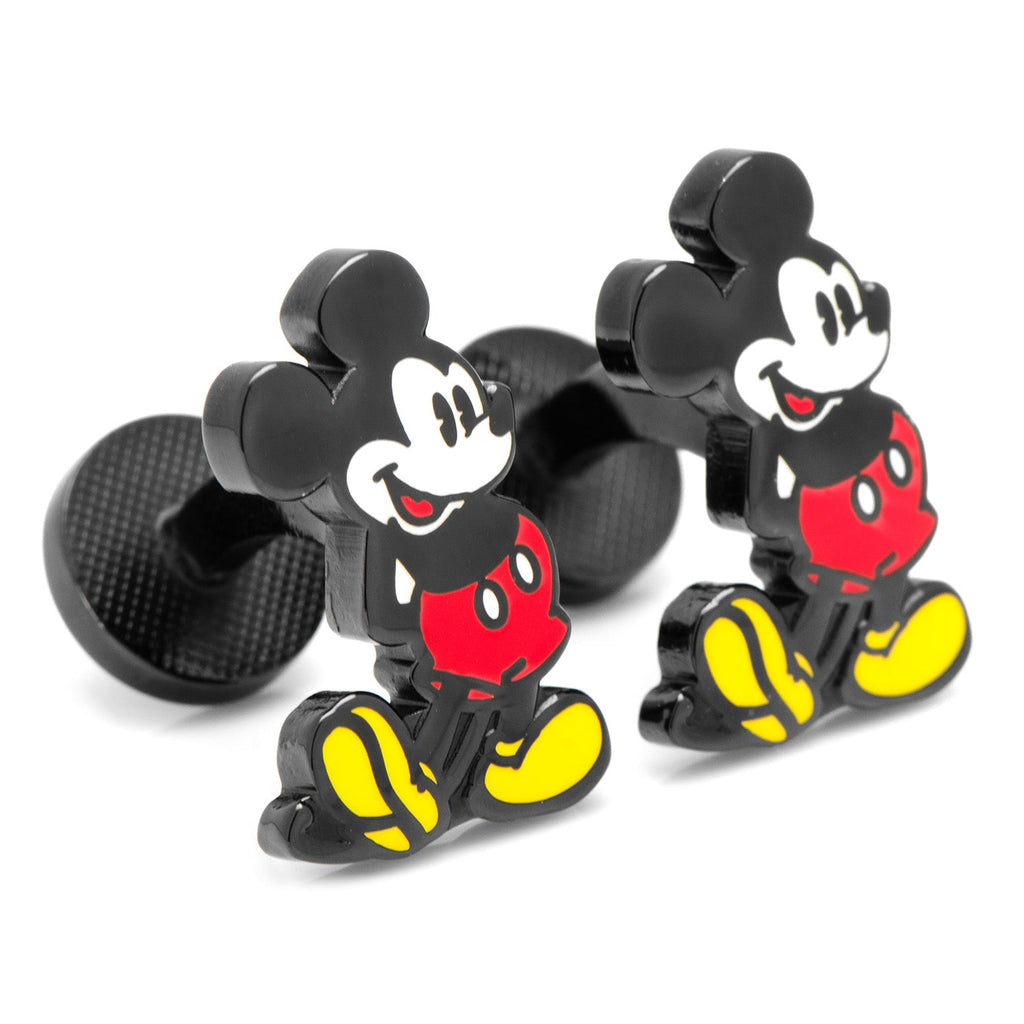 Classic Mickey Mouse Cufflinks in Black Plated Metal - Image 2