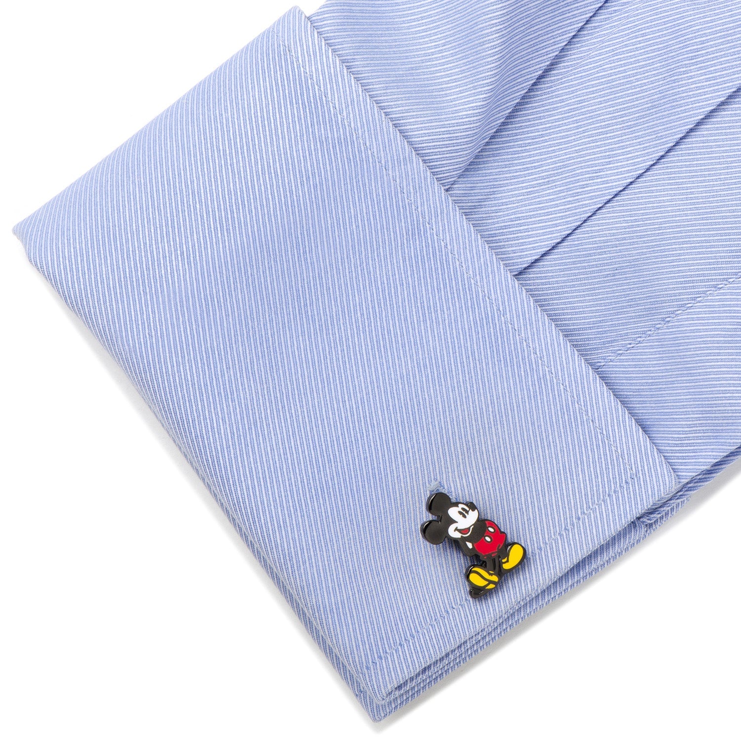 Classic Mickey Mouse Cufflinks in Black Plated Metal - Image 3