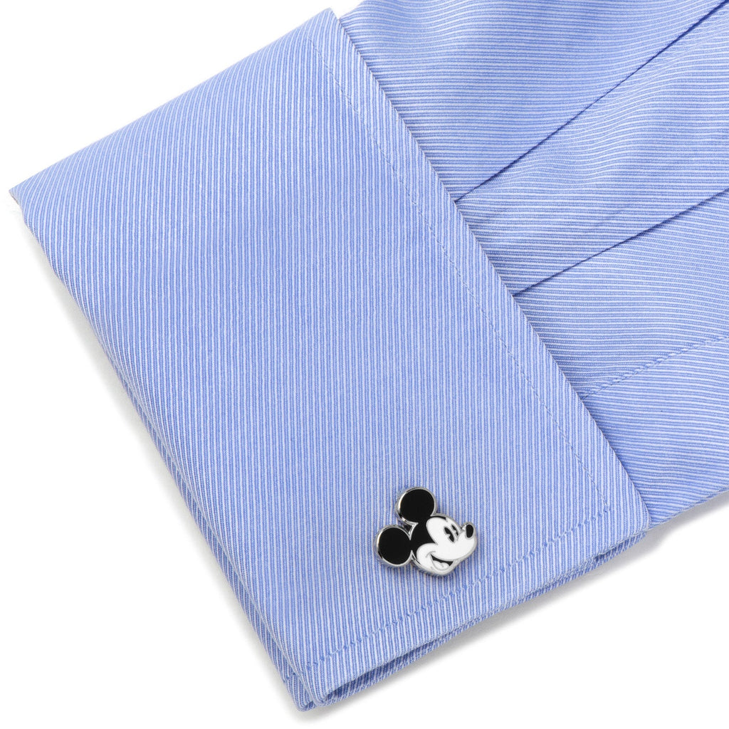 Disney Mickey Mouse Enamel Cufflinks in Silver Tone - Image 3