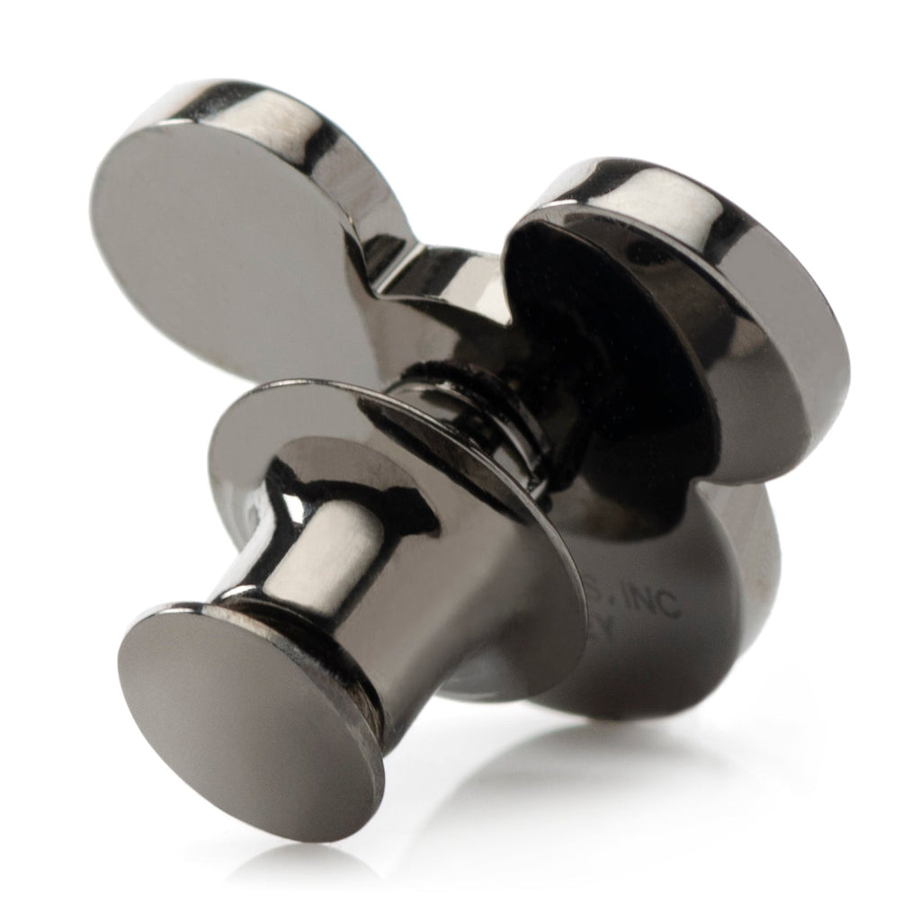 Black Pave Crystal Mickey Mouse Silhouette Lapel Pin - Image 2