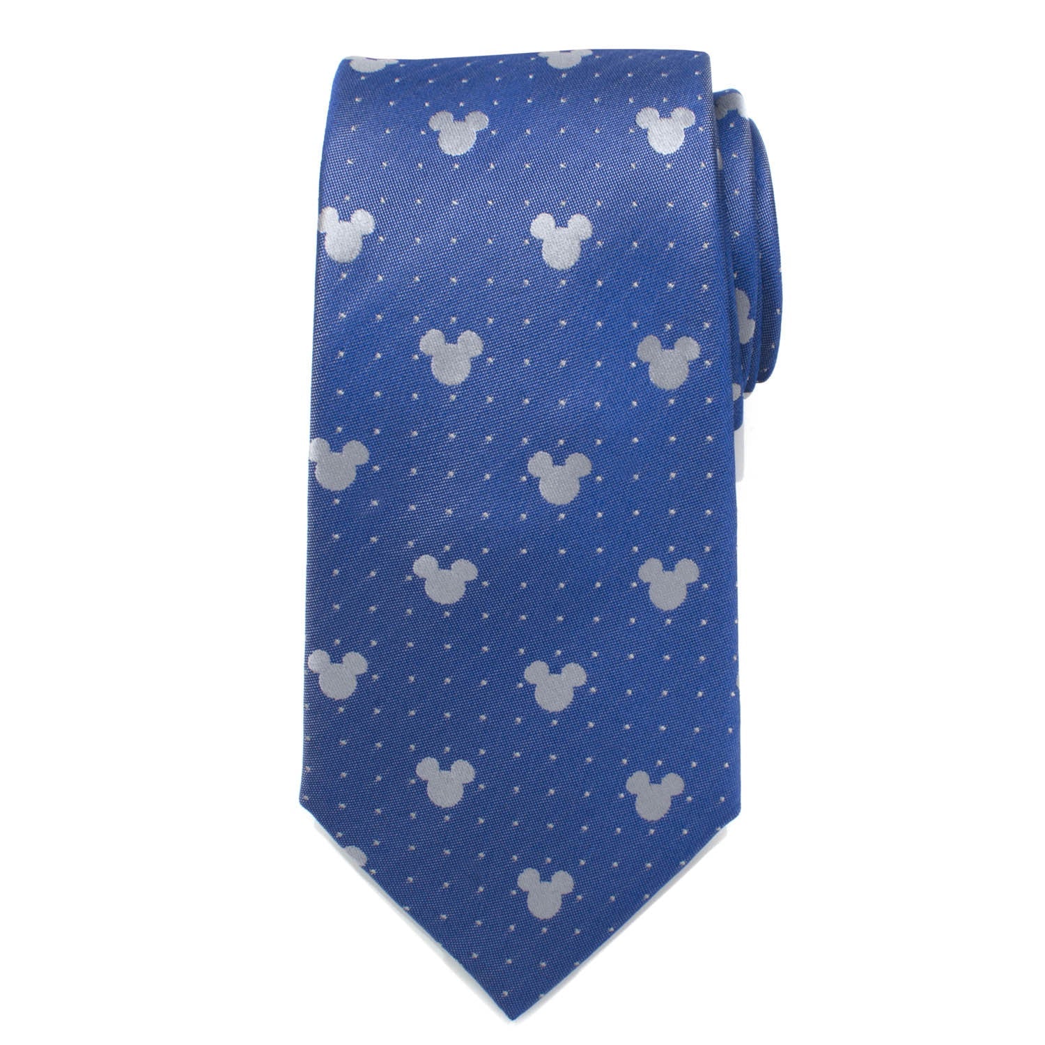 Disney Mickey Mouse Blue Pin Dot Slim Tie 100% Silk - Image 3