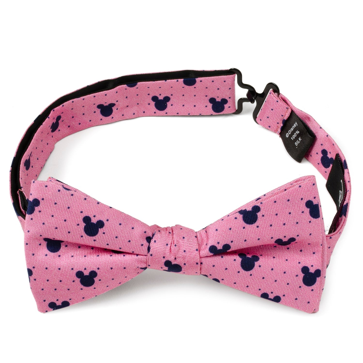 Disney Mickey Mouse Pink Bow Tie with Navy Icons - Image 3