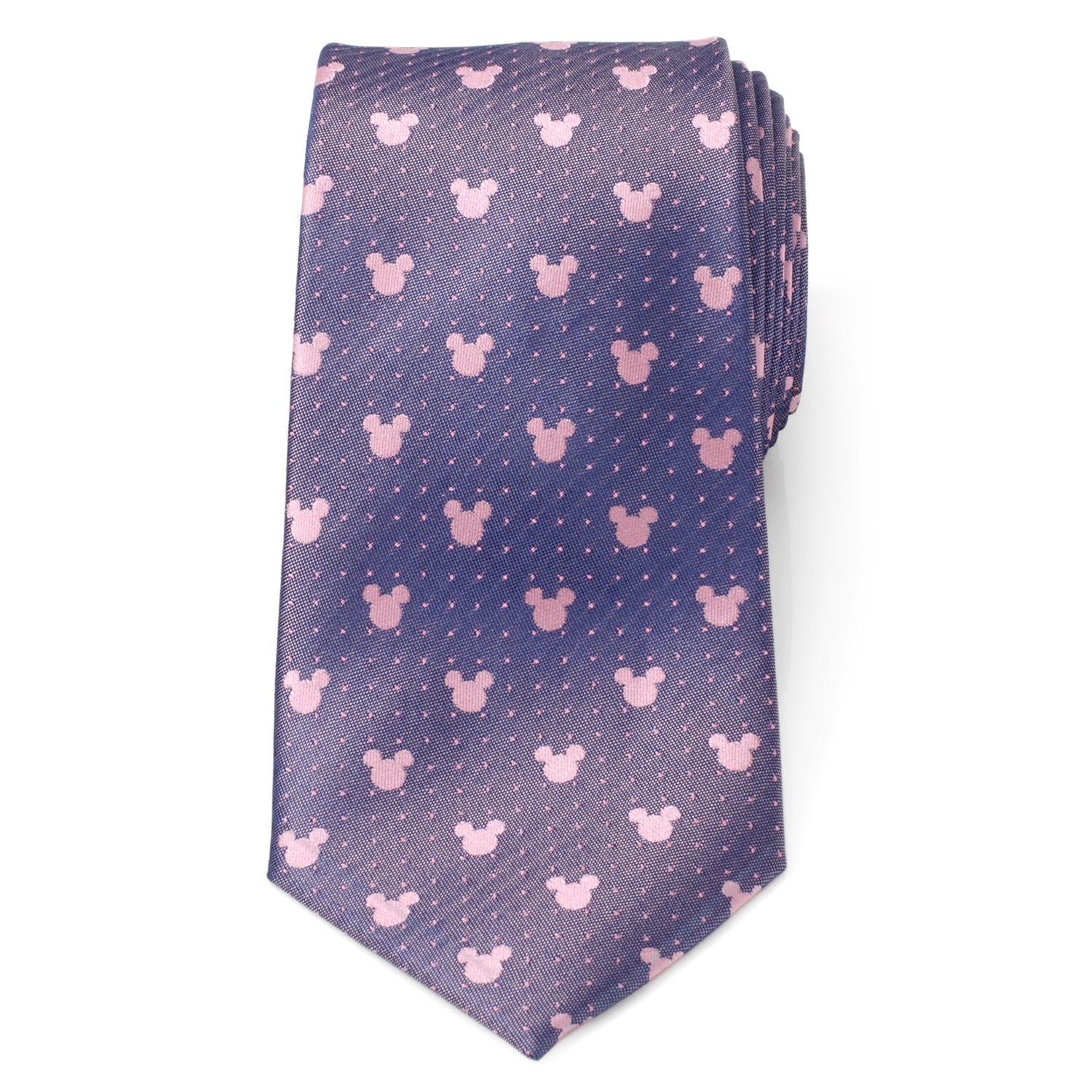 Disney Mickey Mouse Print Necktie in Purple and Pink - Image 3