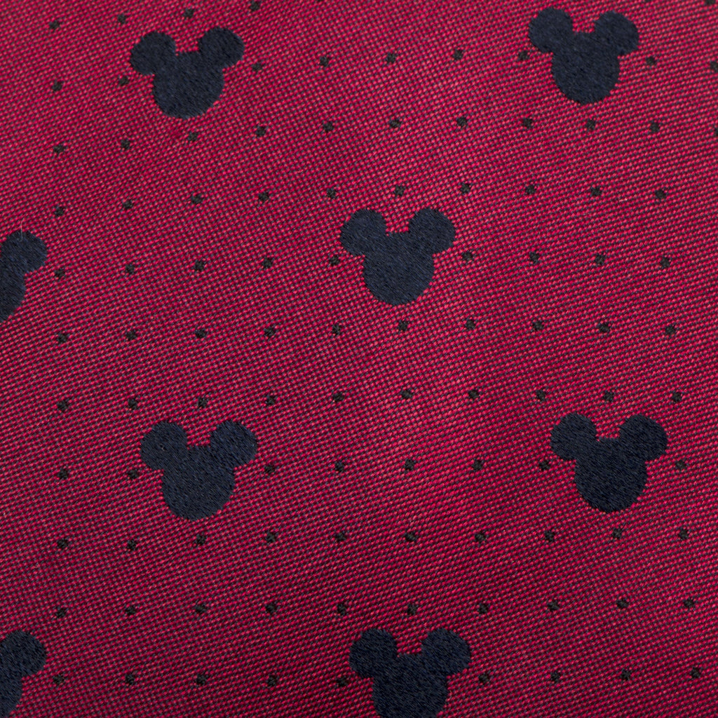 Disney Mickey Mouse Red Pin Dot Silk Necktie - Image 5