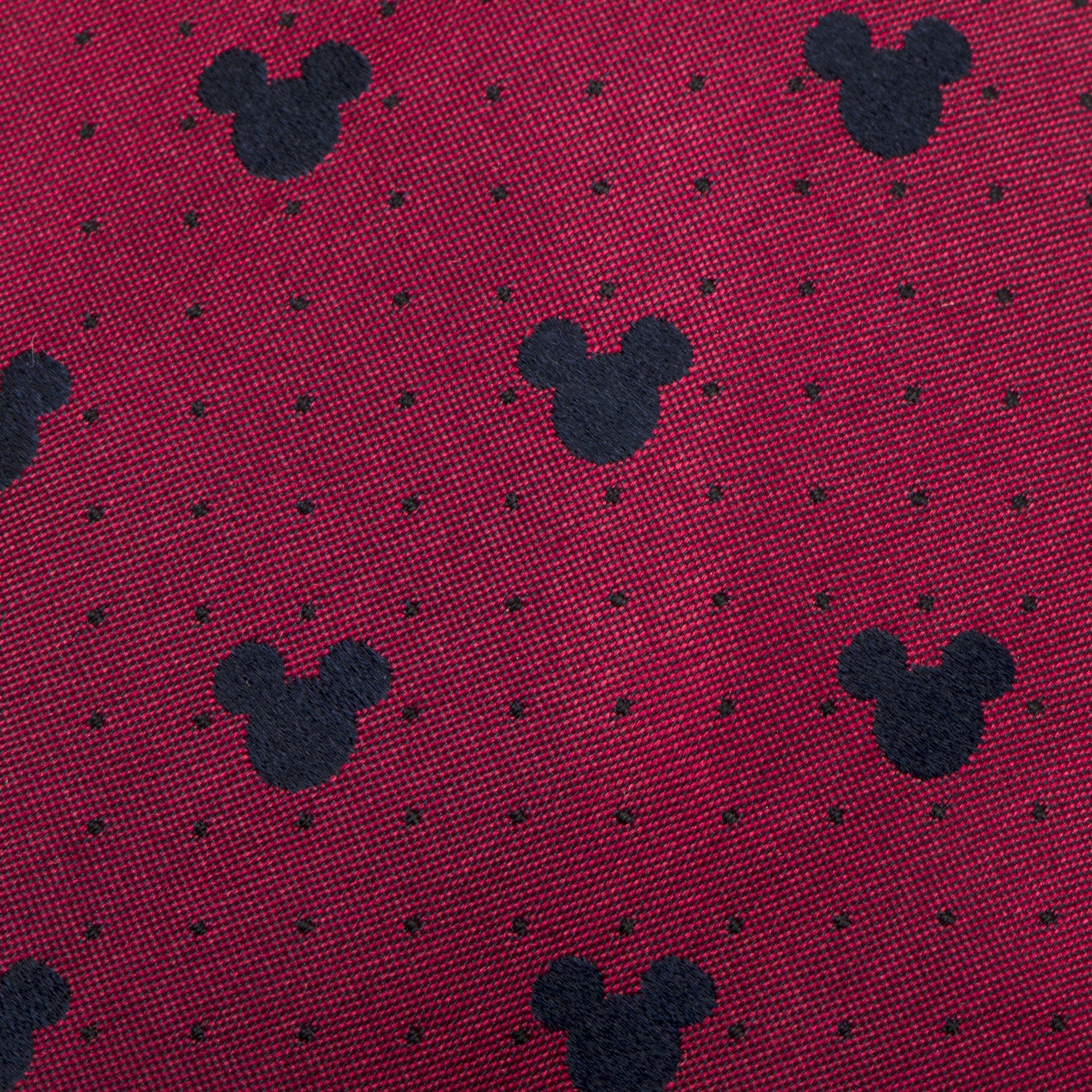 Disney Mickey Mouse Red Pin Dot Silk Necktie - Image 5