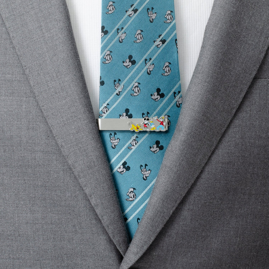 Disney Mickey and Friends Character Silver Tone Tie Bar - Image 2