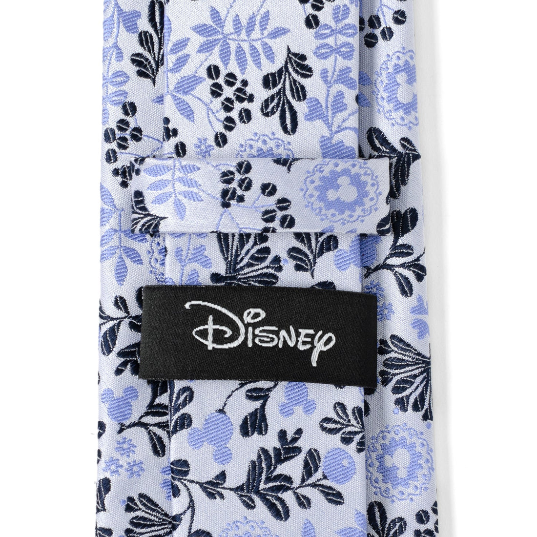 Disney Mickey Mouse Floral Pattern Silk Tie in Blue and White - Image 5