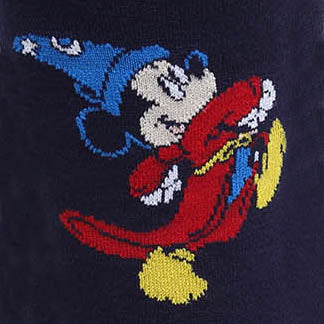 Disney Fantasia Mickey Mouse Navy Socks and Lapel Pin Gift Set - Image 3