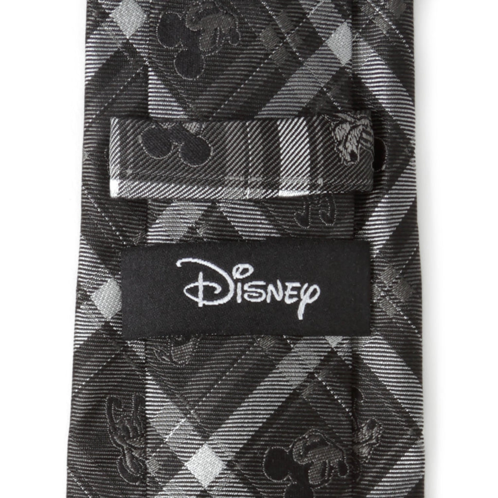 Disney Mickey and Friends Charcoal Plaid Men's Necktie - Image 5