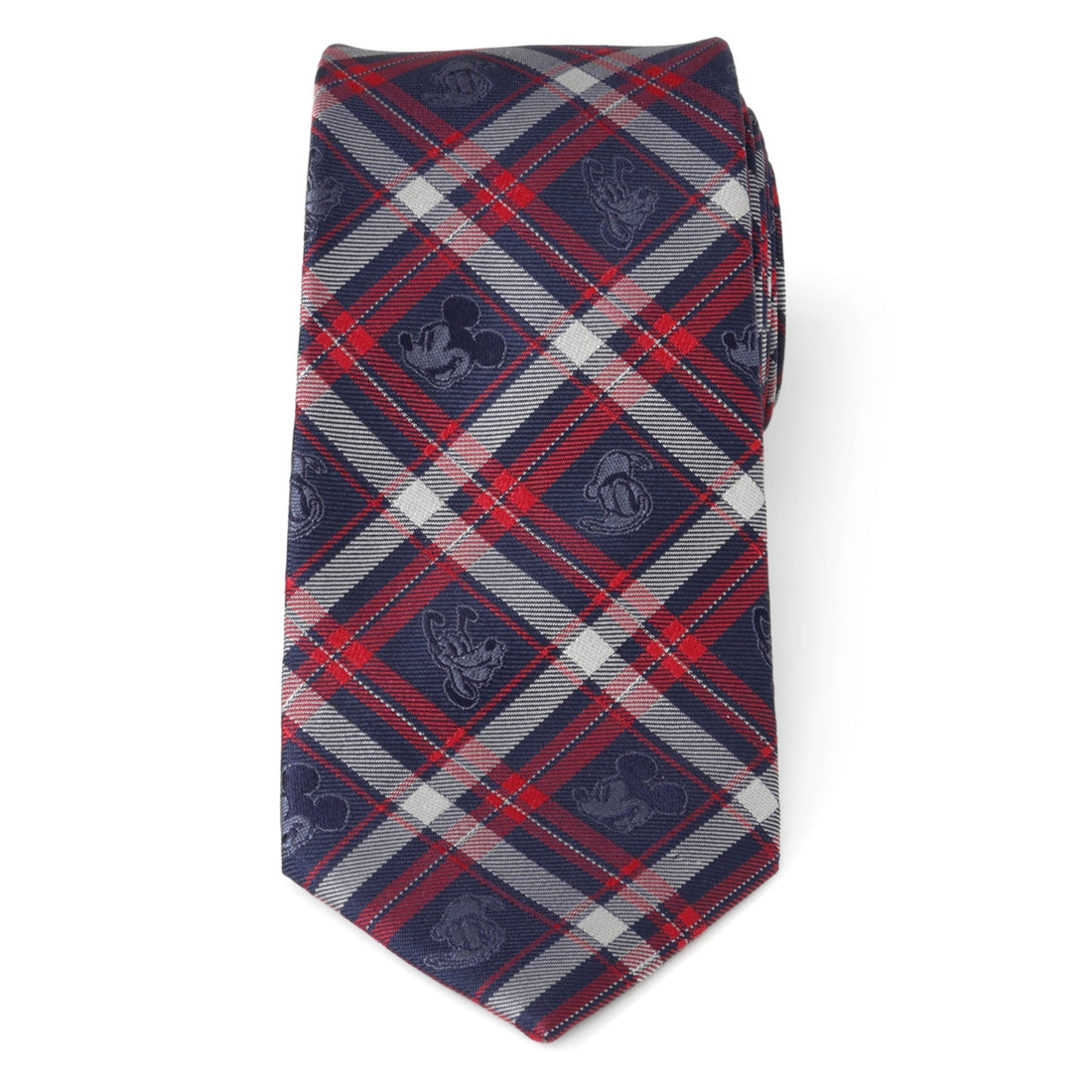 Disney Mickey Mouse Navy Plaid Men's Tie with Classic Characters - Image 3