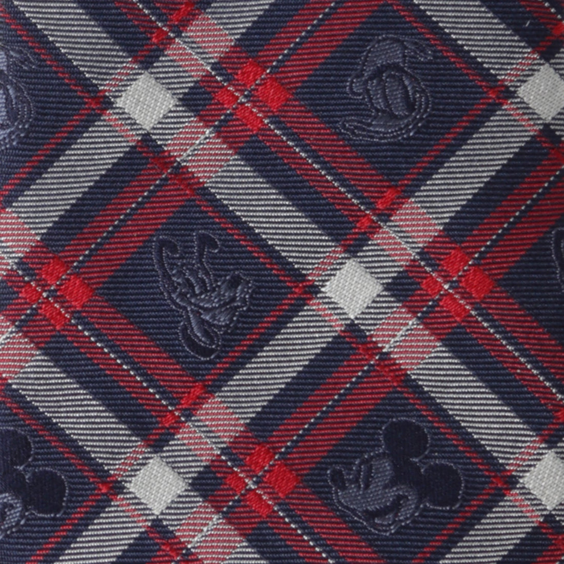 Disney Mickey Mouse Navy Plaid Men's Tie with Classic Characters - Image 4