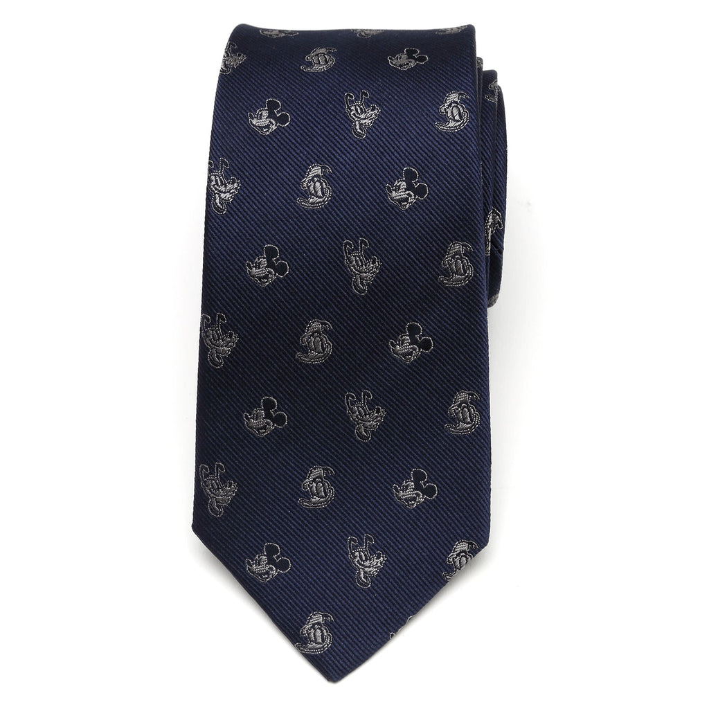 Disney Mickey and Friends Blue Silk Necktie for Men