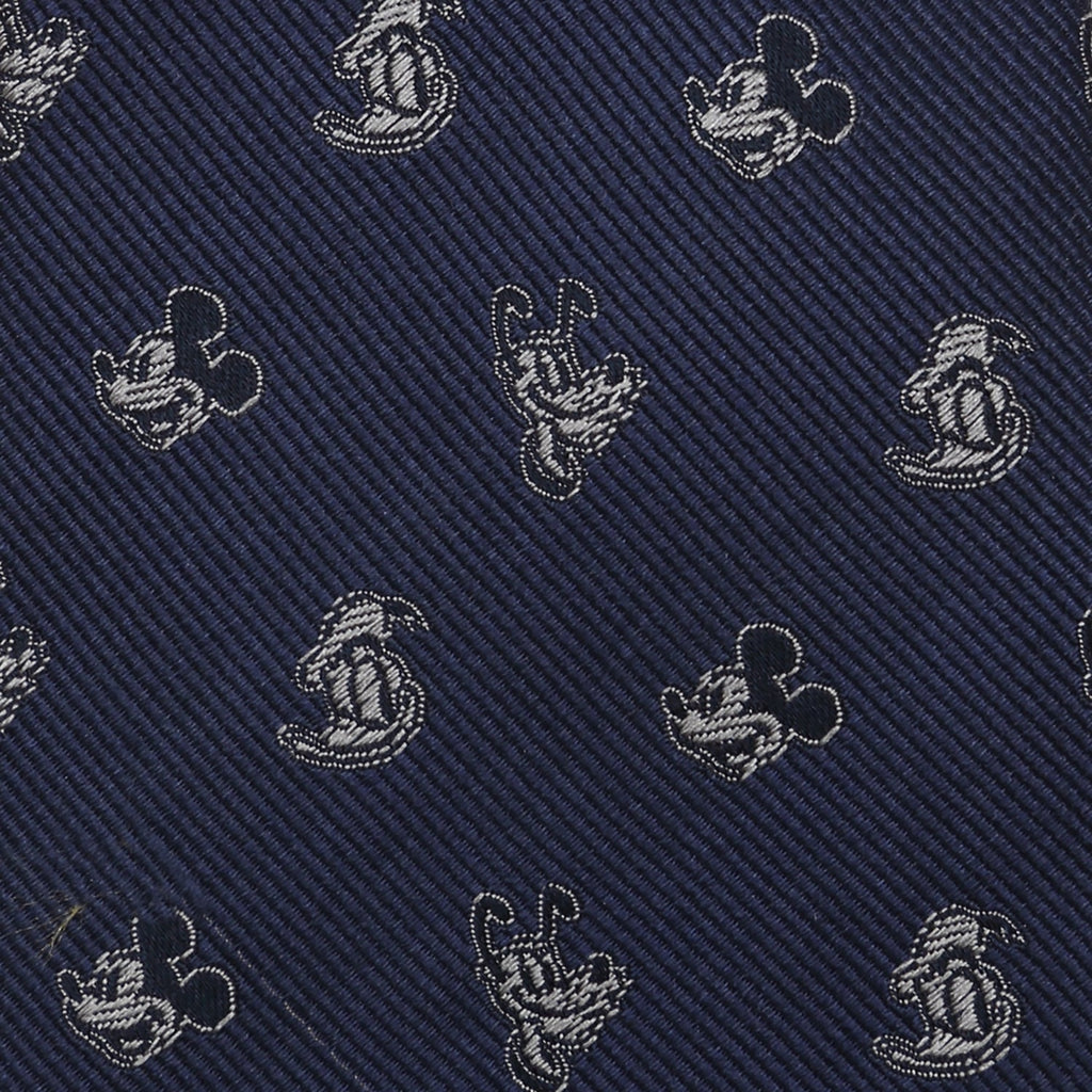 Disney Mickey and Friends Blue Silk Necktie for Men