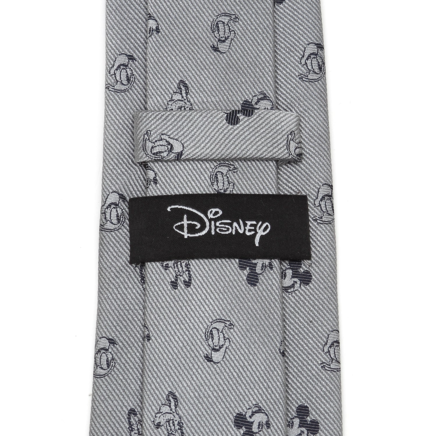 Disney Mickey and Friends Gray Silk Men's Necktie - Image 4