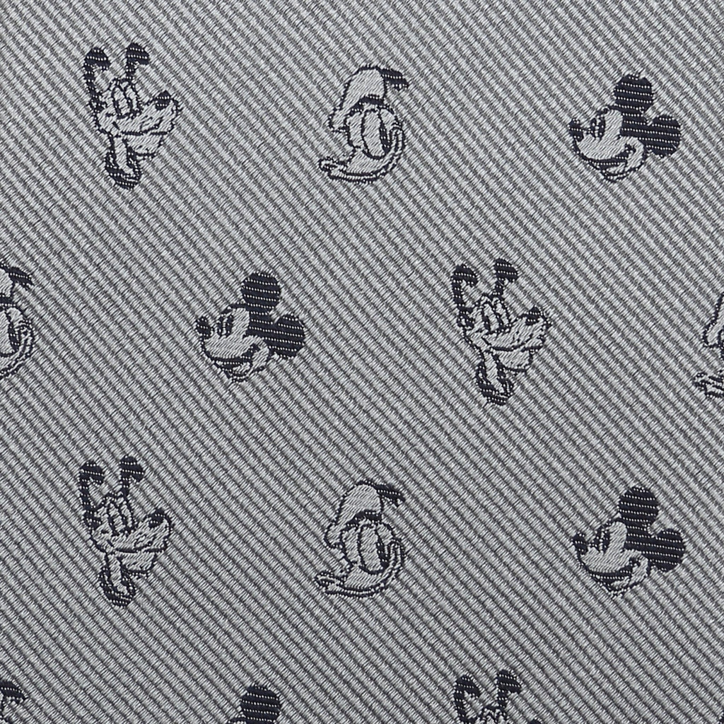Disney Mickey and Friends Gray Silk Men's Necktie - Image 5