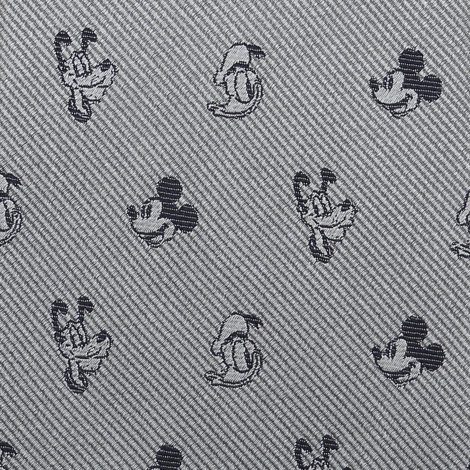 Disney Mickey and Friends Gray Silk Men's Necktie - Image 5