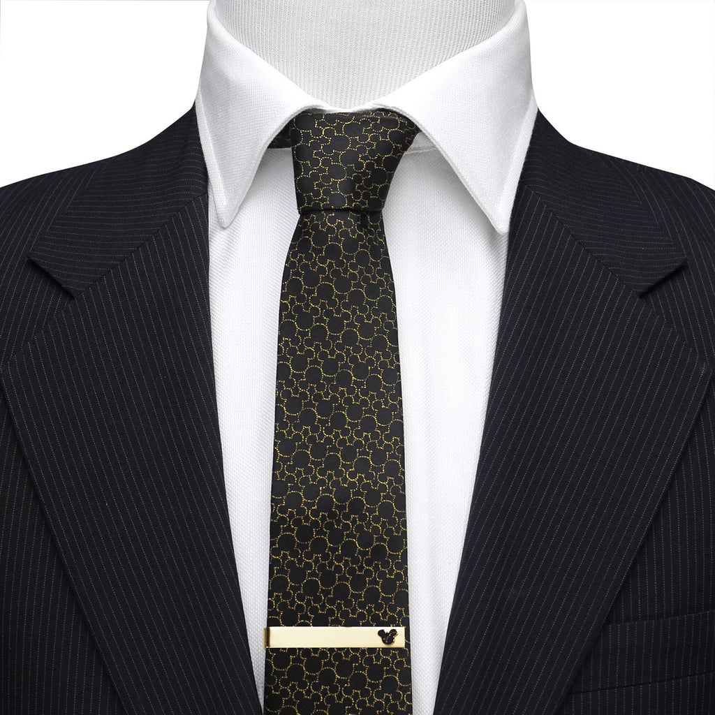 Disney Mickey Mouse Cutout Gold Tone Tie Bar - Image 2