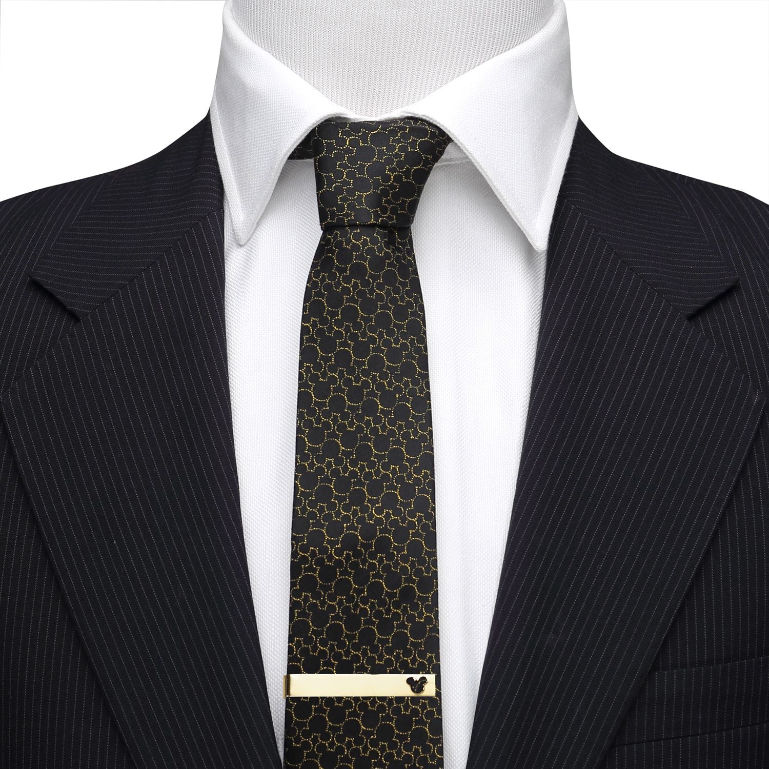 Disney Mickey Mouse Cutout Gold Tone Tie Bar - Image 2