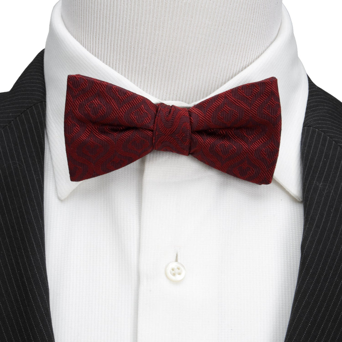 Disney Mickey Mouse Holiday Maroon Silk Bow Tie - Image 2