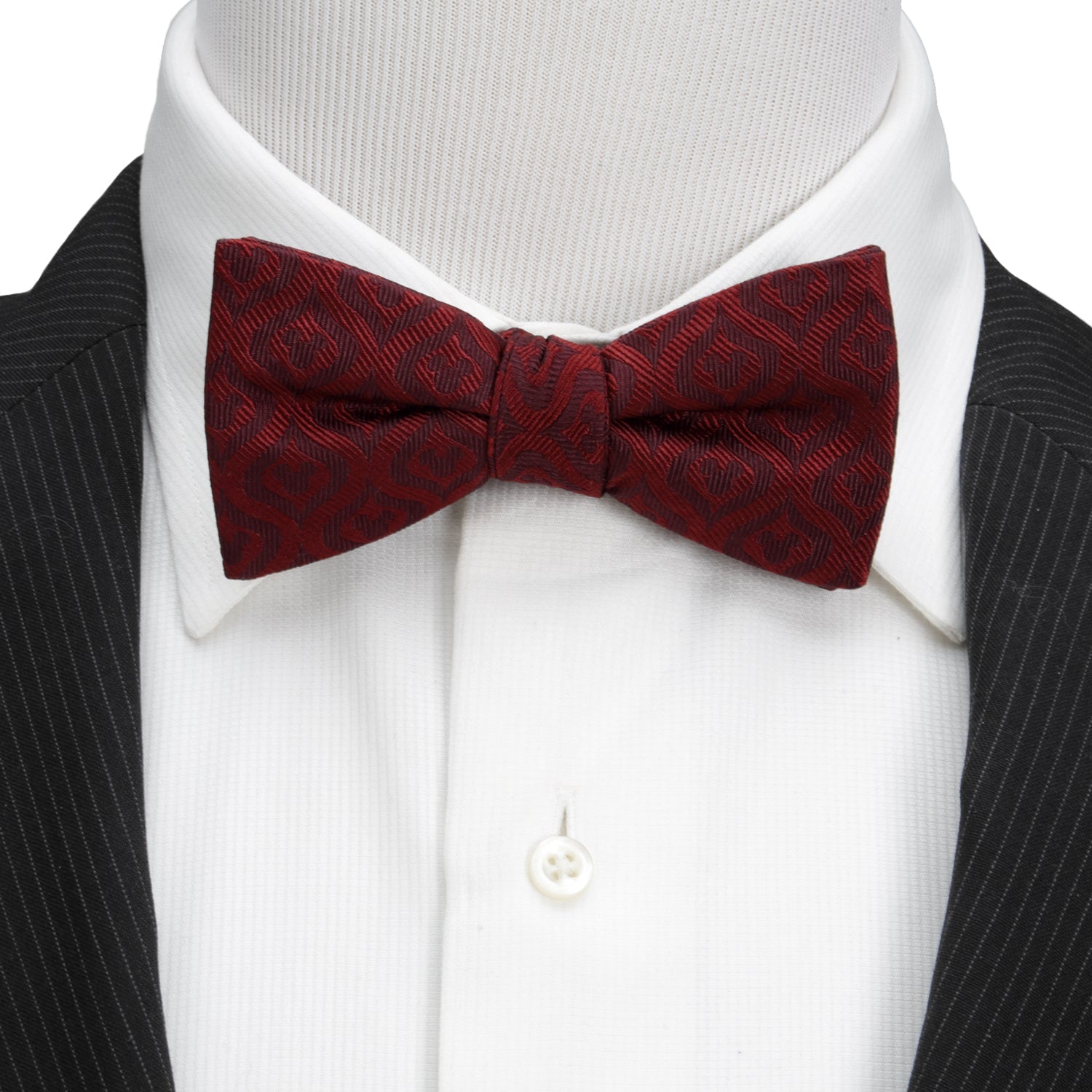 Disney Mickey Mouse Holiday Maroon Silk Bow Tie - Image 2
