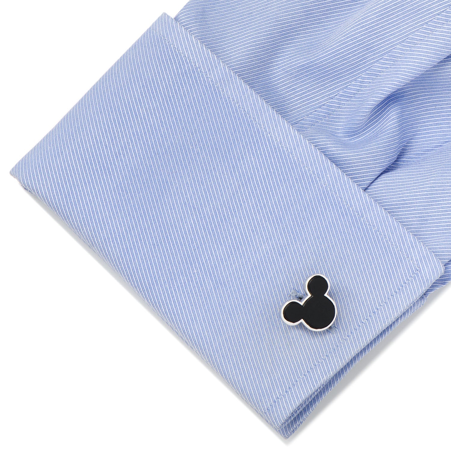 Mickey Mouse Onyx and Sterling Silver Cufflinks - Image 3