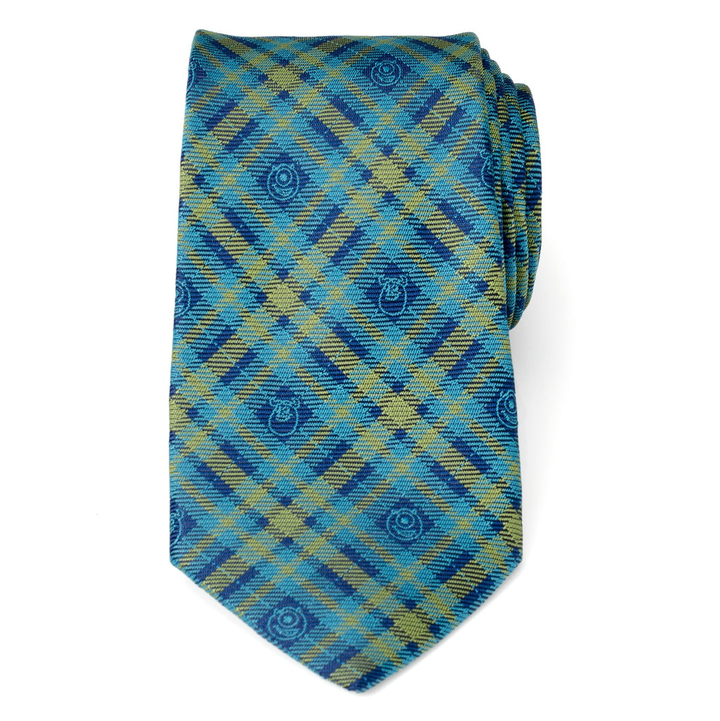 Monsters Inc. Plaid Blue and Green Character Tie - Image 3
