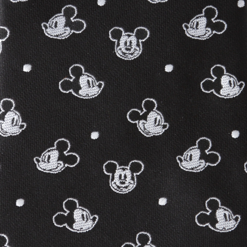 Disney Mickey Mouse Black and White Dot Print Men's Necktie - Image 4