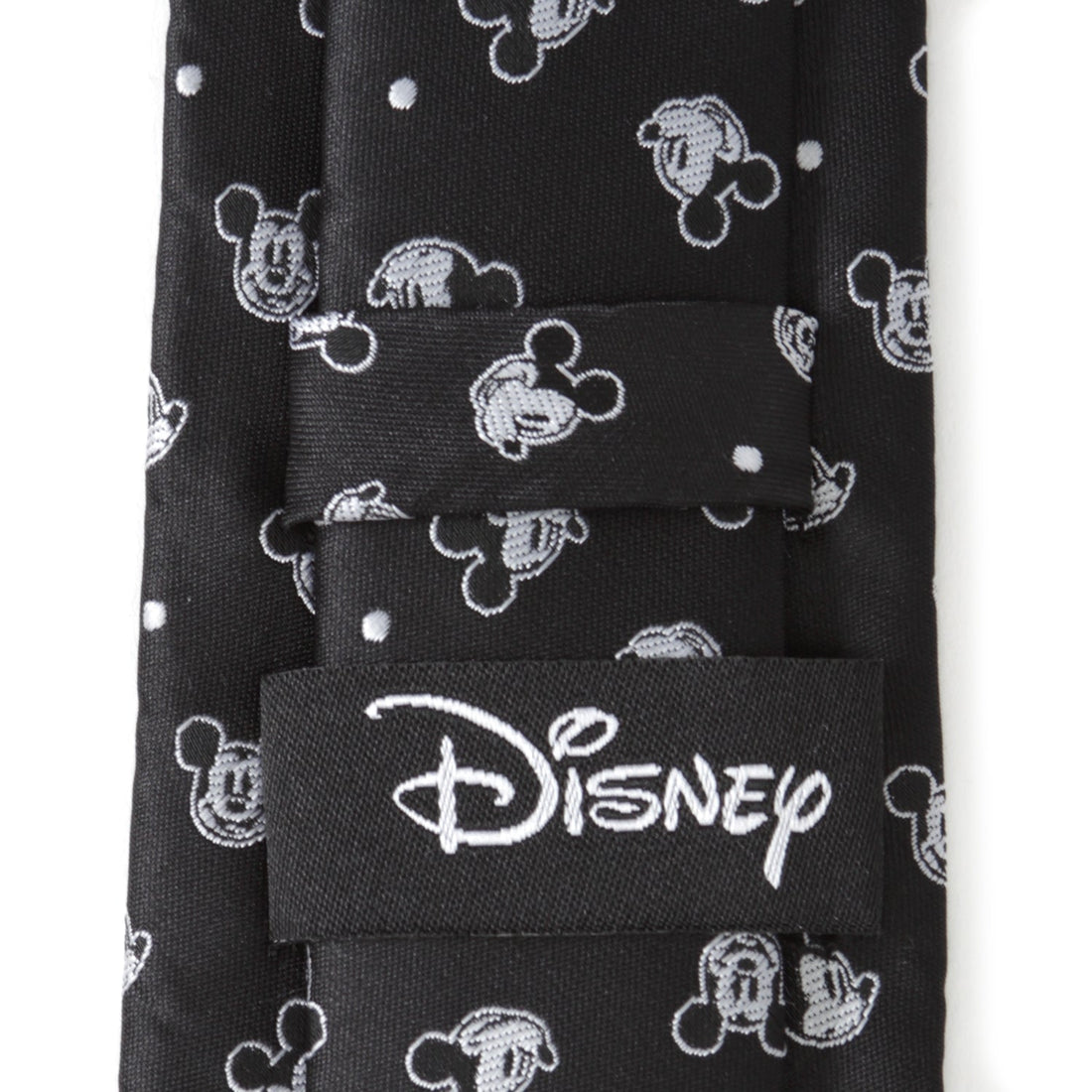 Disney Mickey Mouse Black and White Dot Print Men's Necktie - Image 5