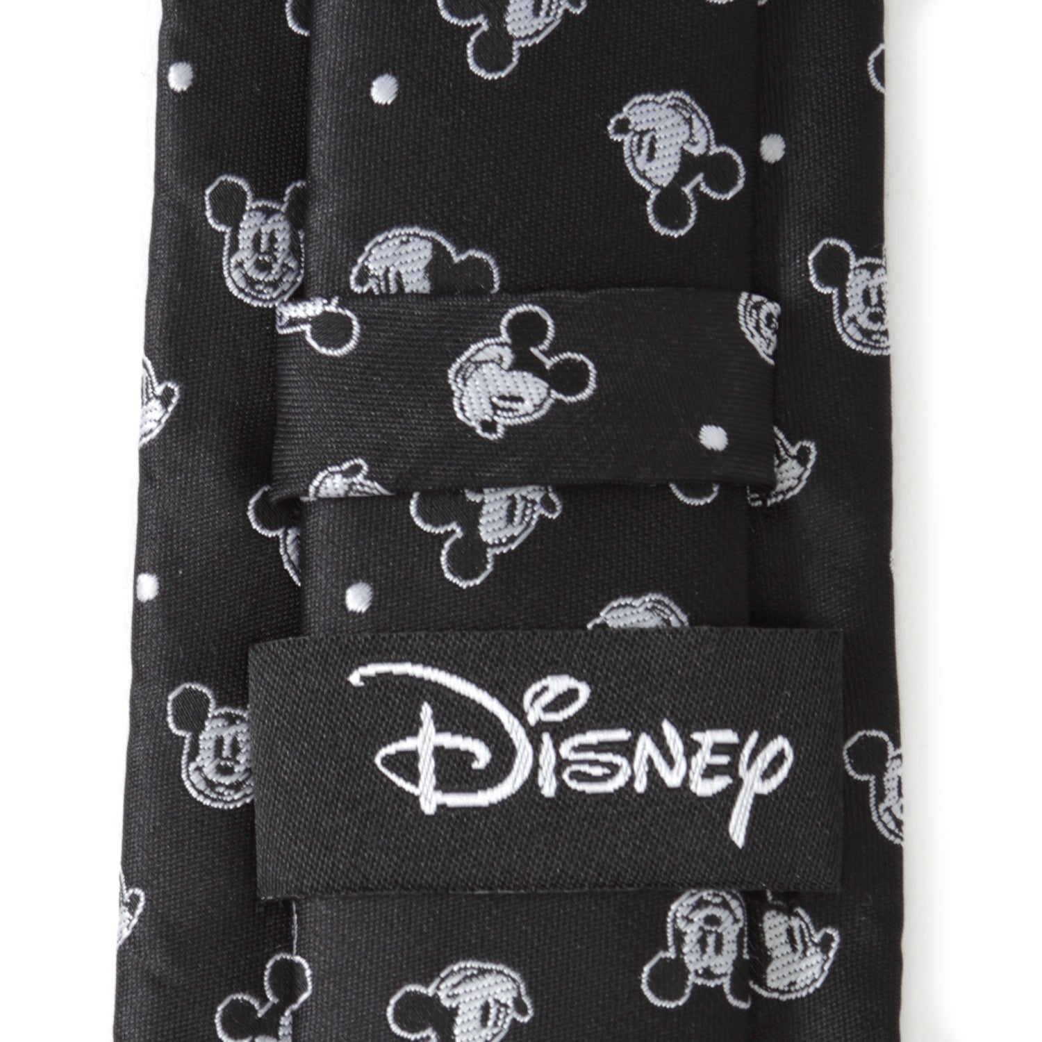Disney Mickey Mouse Black and White Dot Print Men's Necktie - Image 5