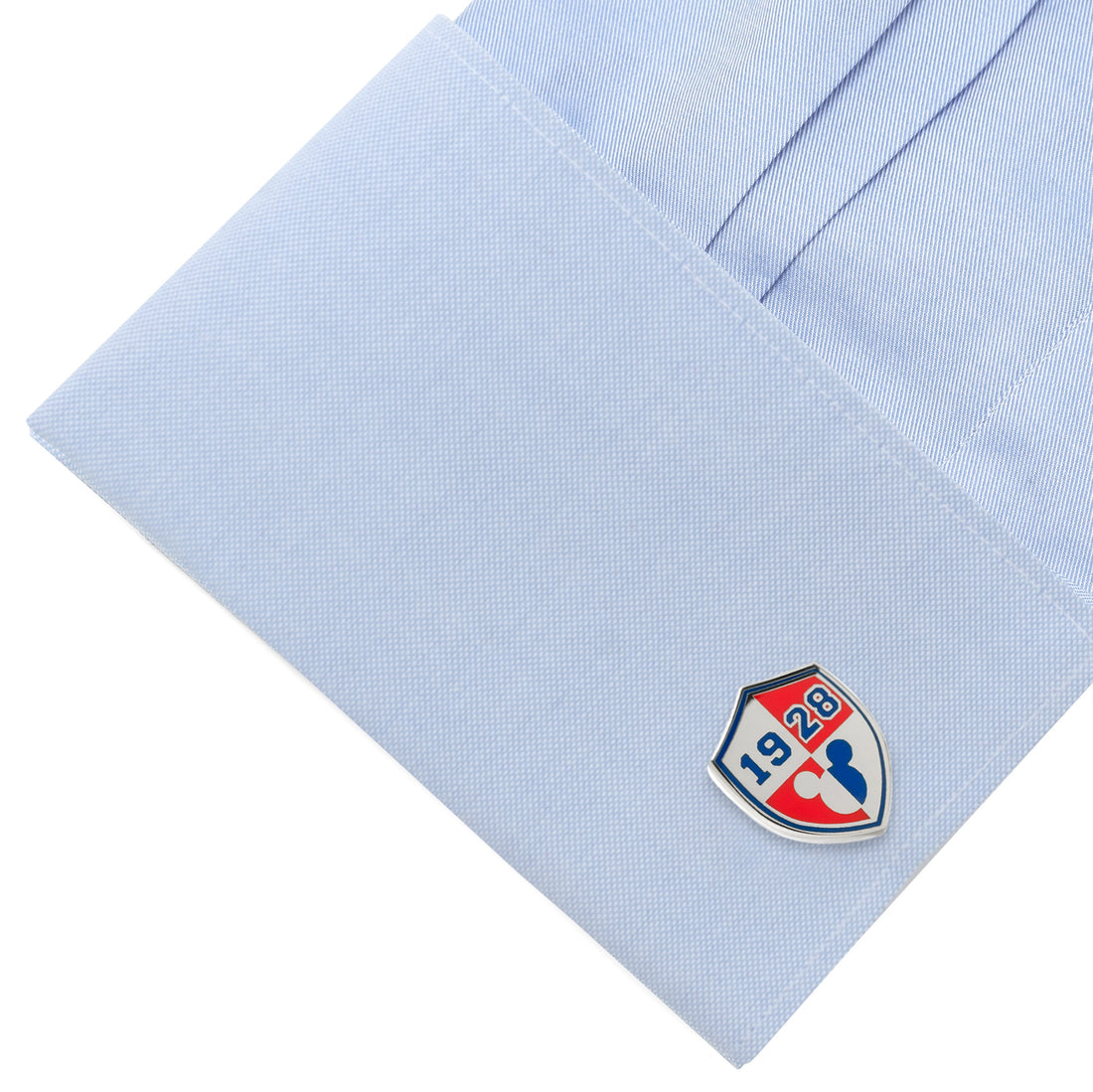 Disney Mickey Mouse 1928 Shield Cufflinks in Red White and Blue - Image 3