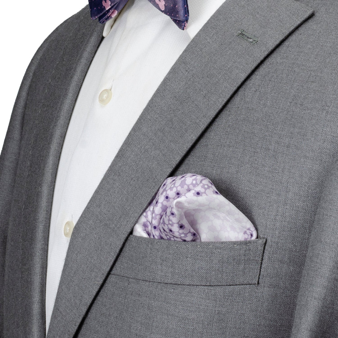 Disney Mickey Mouse Lavender 4 Square Silk Pocket Square - Image 2