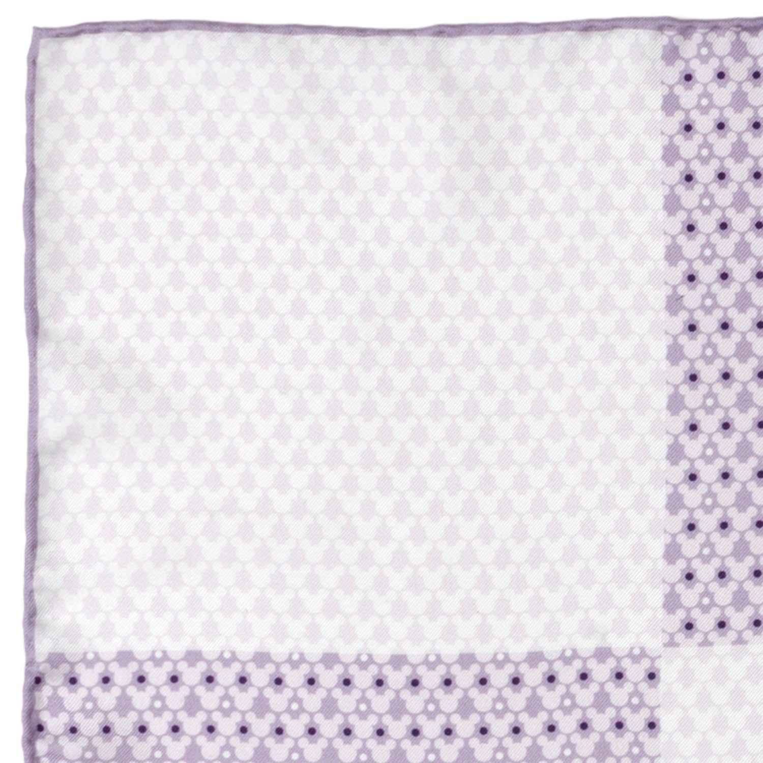 Disney Mickey Mouse Lavender 4 Square Silk Pocket Square - Image 5