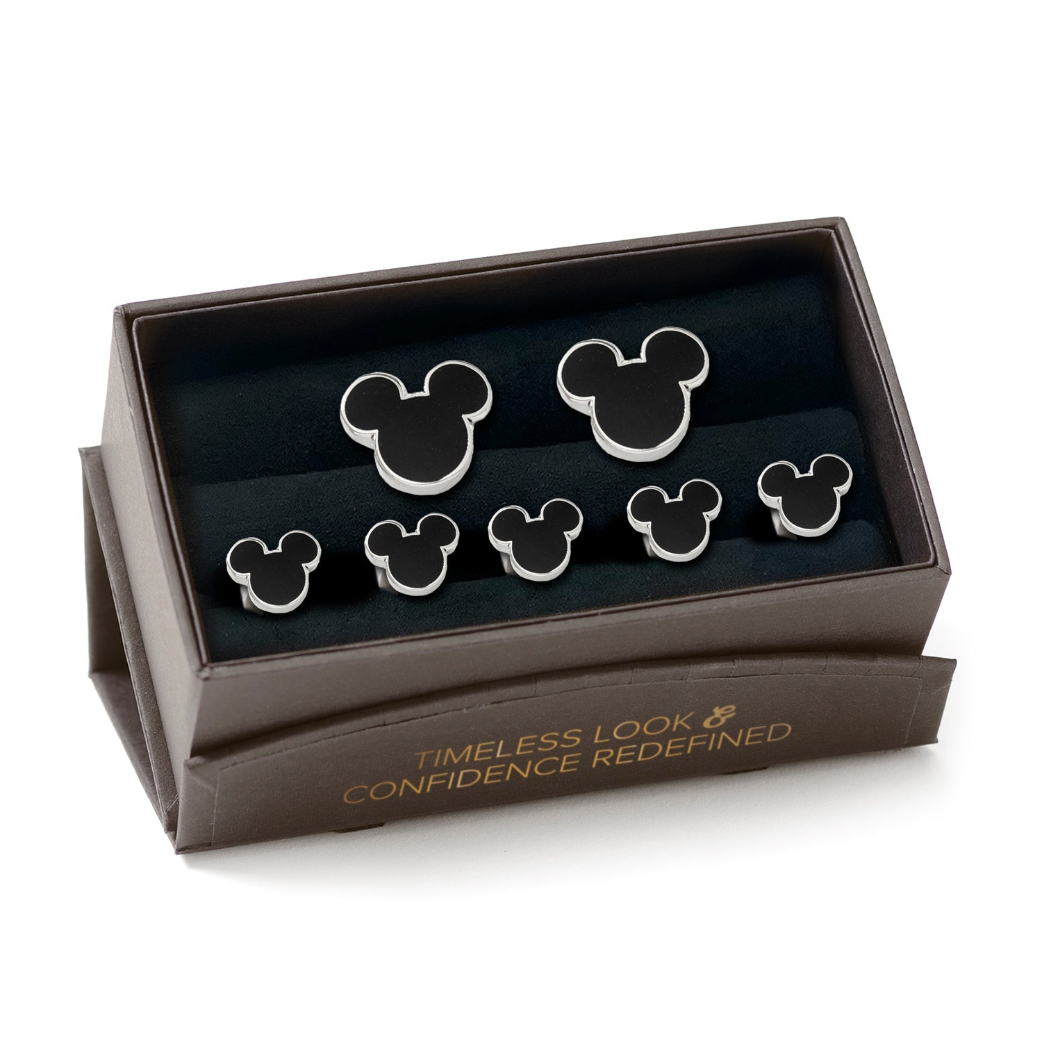 Disney Mickey Mouse Icon Black Enamel Silver-Tone Stud Set - Image 7