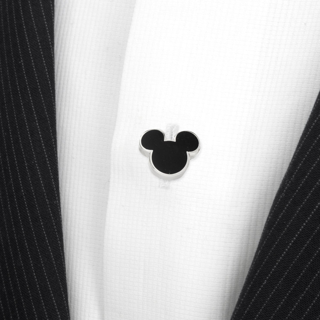 Disney Mickey Mouse Head Stud Set in Silver and Black Enamel - Image 4