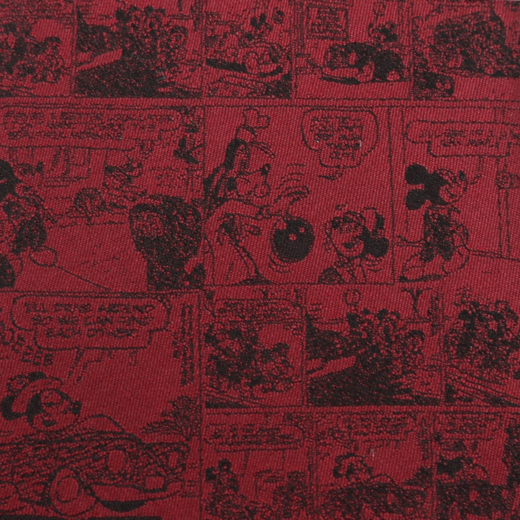 Disney Mickey Mouse Comic Strip Men's Silk Tie in Red - Image 3