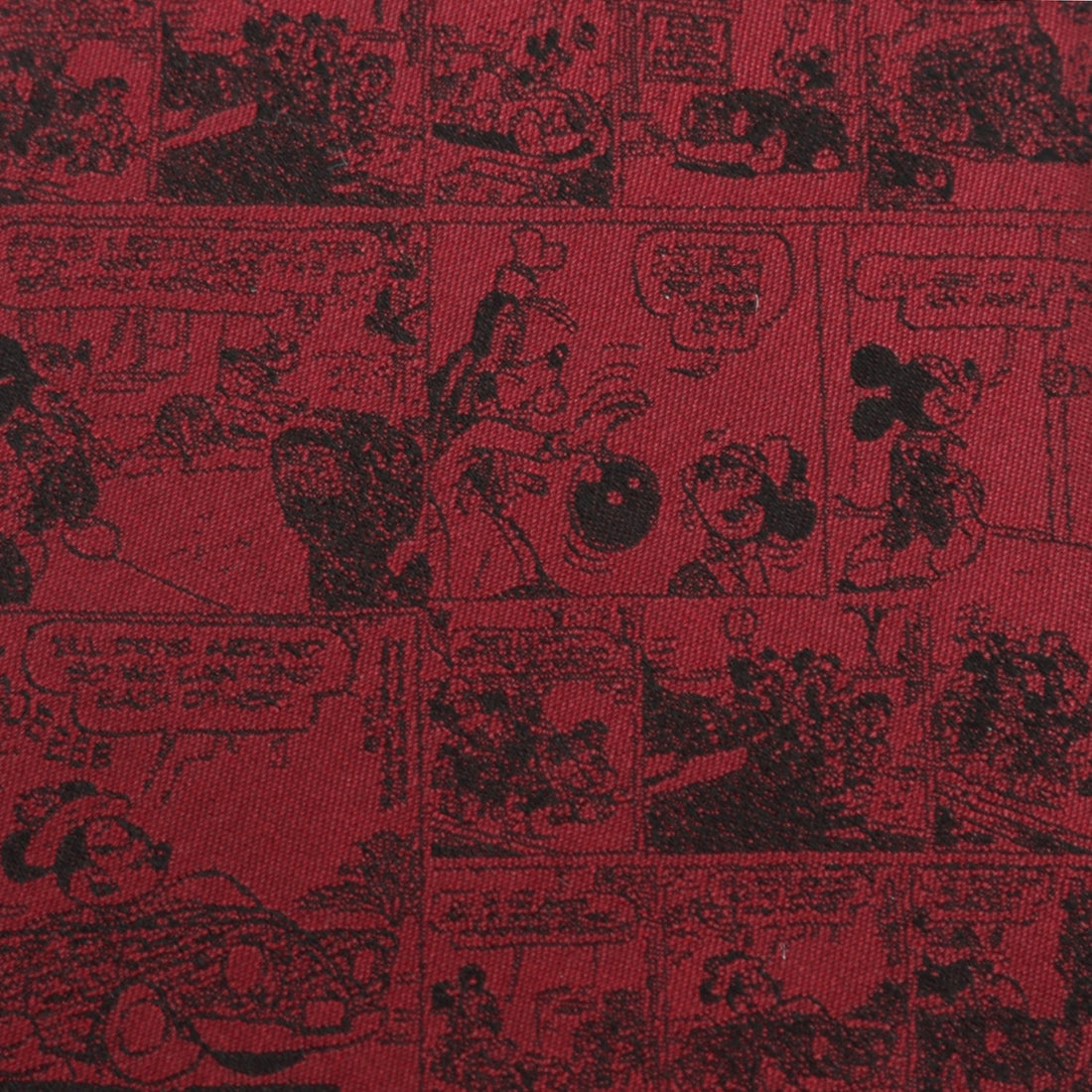 Disney Mickey Mouse Comic Strip Men's Silk Tie in Red - Image 3