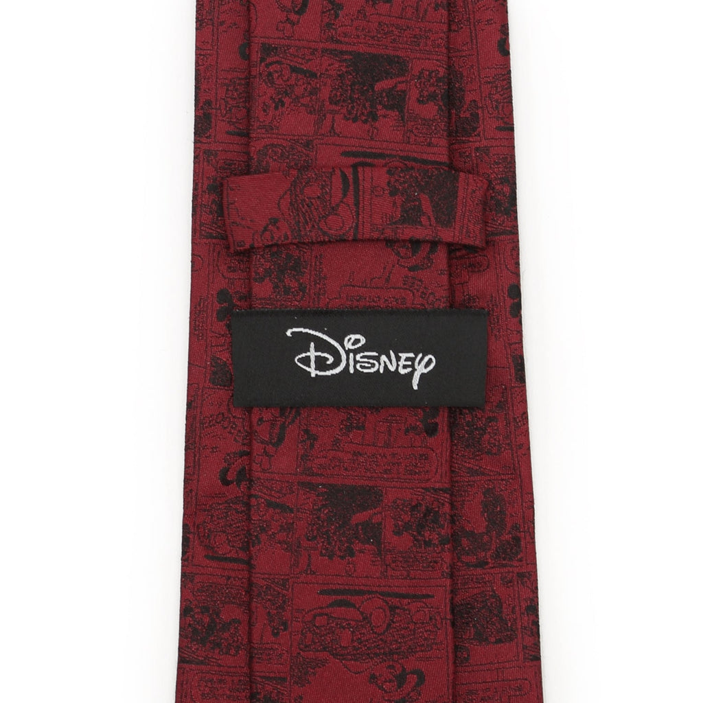 Disney Mickey Mouse Comic Strip Men's Silk Tie in Red - Image 4