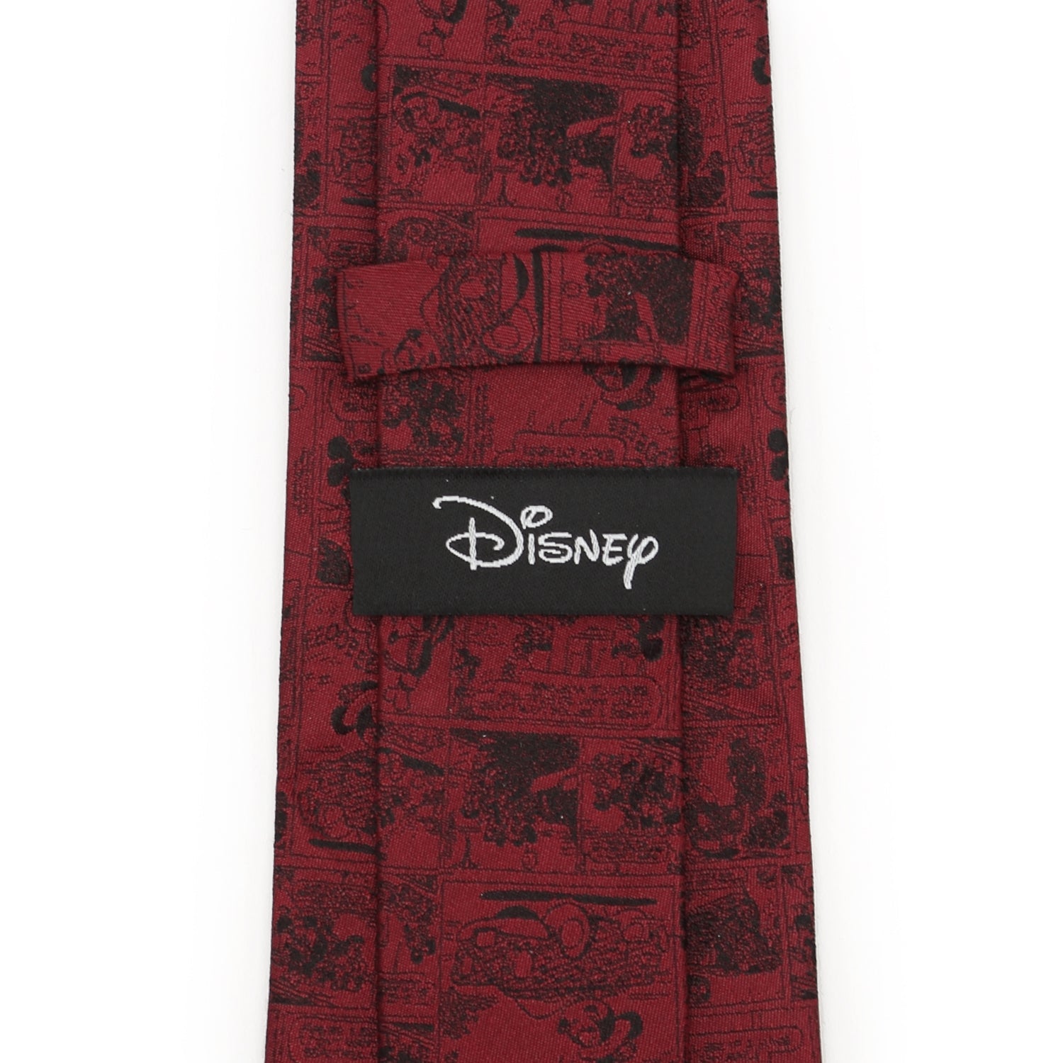 Disney Mickey Mouse Comic Strip Men's Silk Tie in Red - Image 4