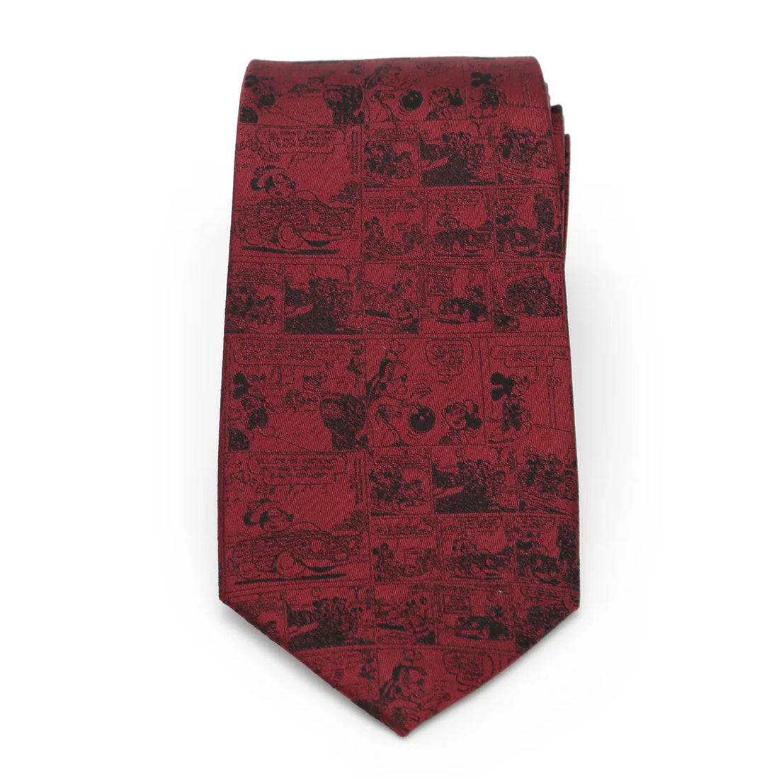Disney Mickey Mouse Comic Strip Men's Silk Tie in Red - Image 5
