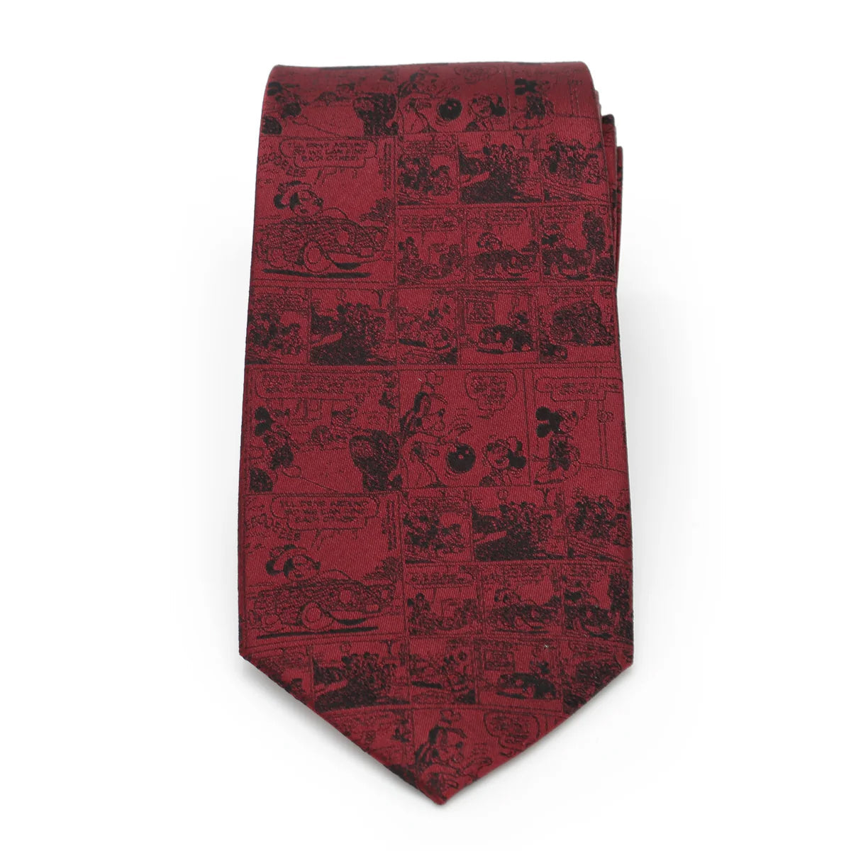 Disney Mickey Mouse Comic Strip Men's Silk Tie in Red - Image 5